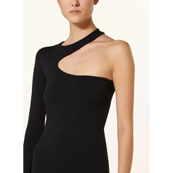 NWT HELMUT LANG Seamless Jersey Nylon Core Cutout Midi Dress in Black, Size XS/S - Picture 11 of 16